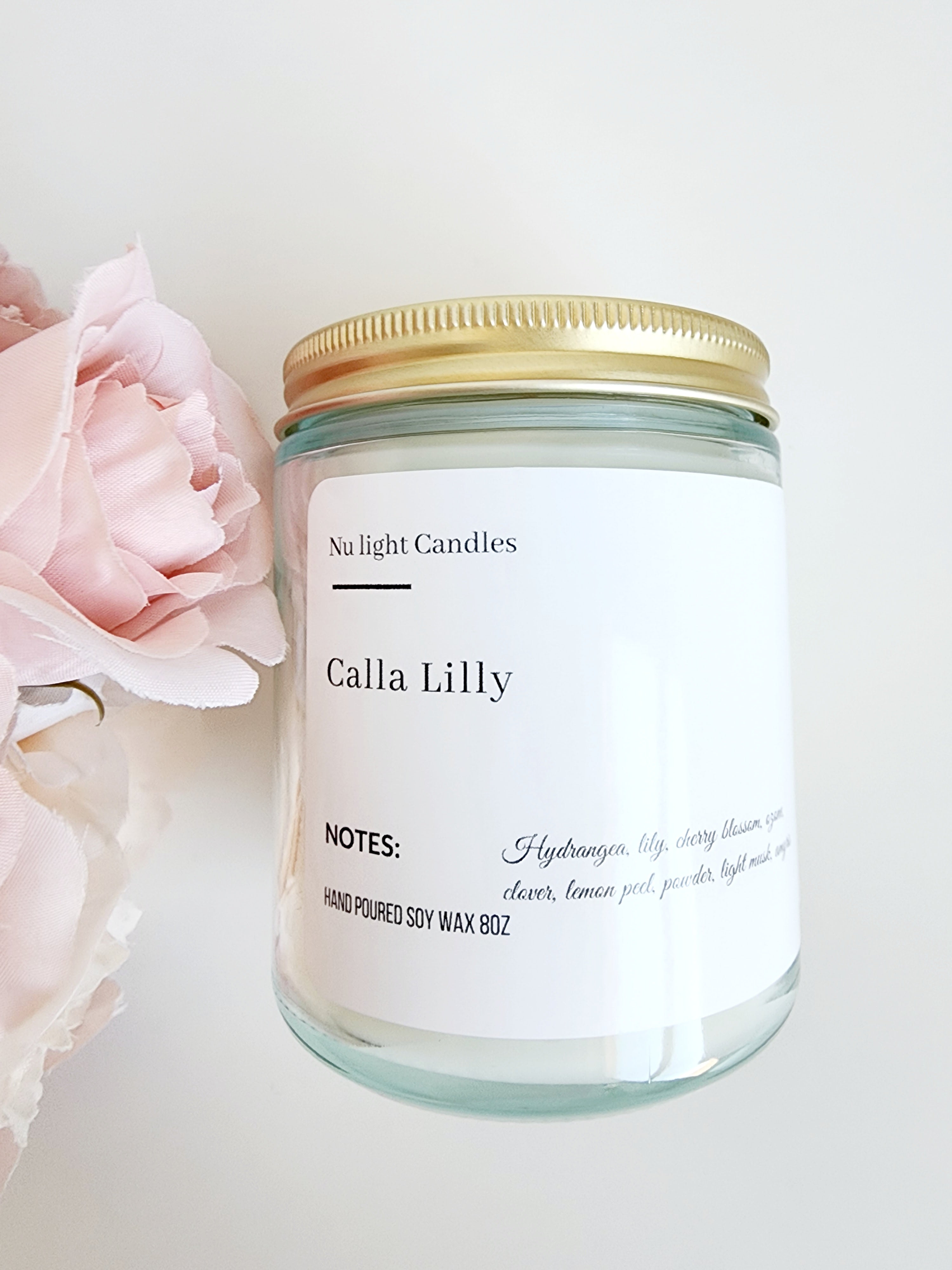 candle lily flower Calla Lilly Floral Candle