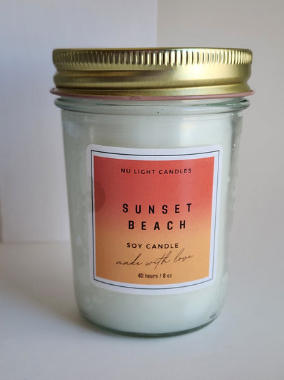 Sunset Beach 8oz Soy Candle