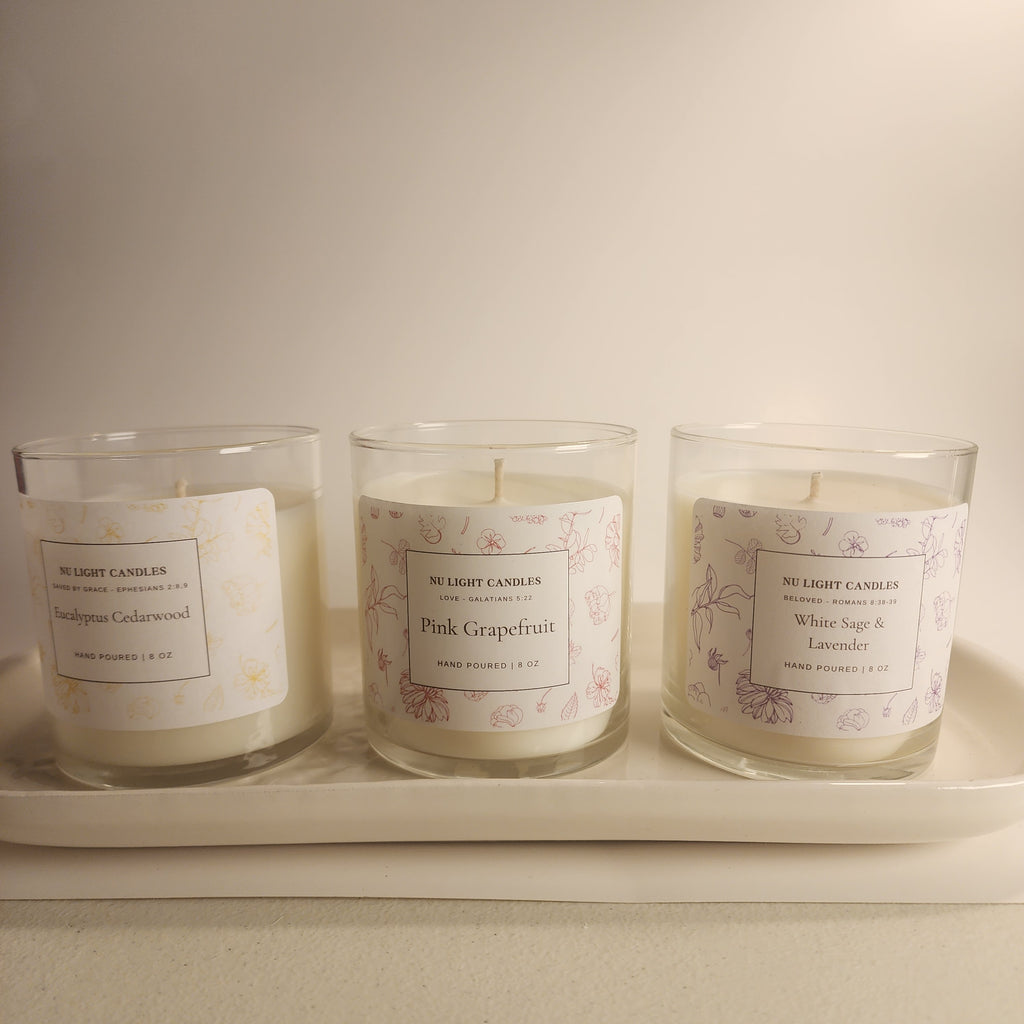 Eucalyptus Cedarwood Prayer Candle – Christian Aromatherapy Candle for Peace, Prayer &amp; Relaxation