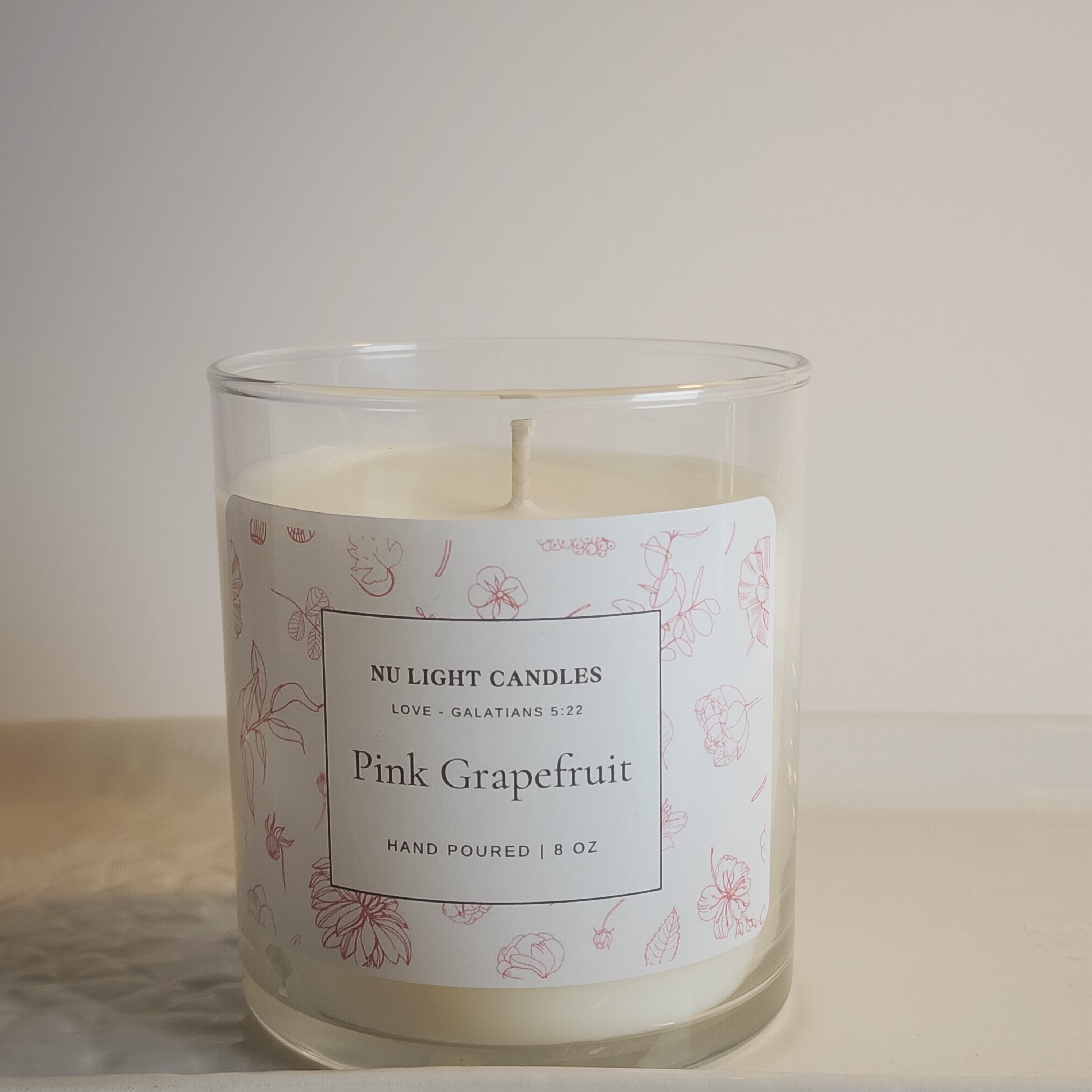 Pink Grapefruit Joy Candle – Uplifting Christian Candle for Prayer, Devotion &amp; Encouragement