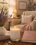 Amber Cedarwood Prayer Candle – Christian Candle for Peace, Prayer, Spiritual Reflection