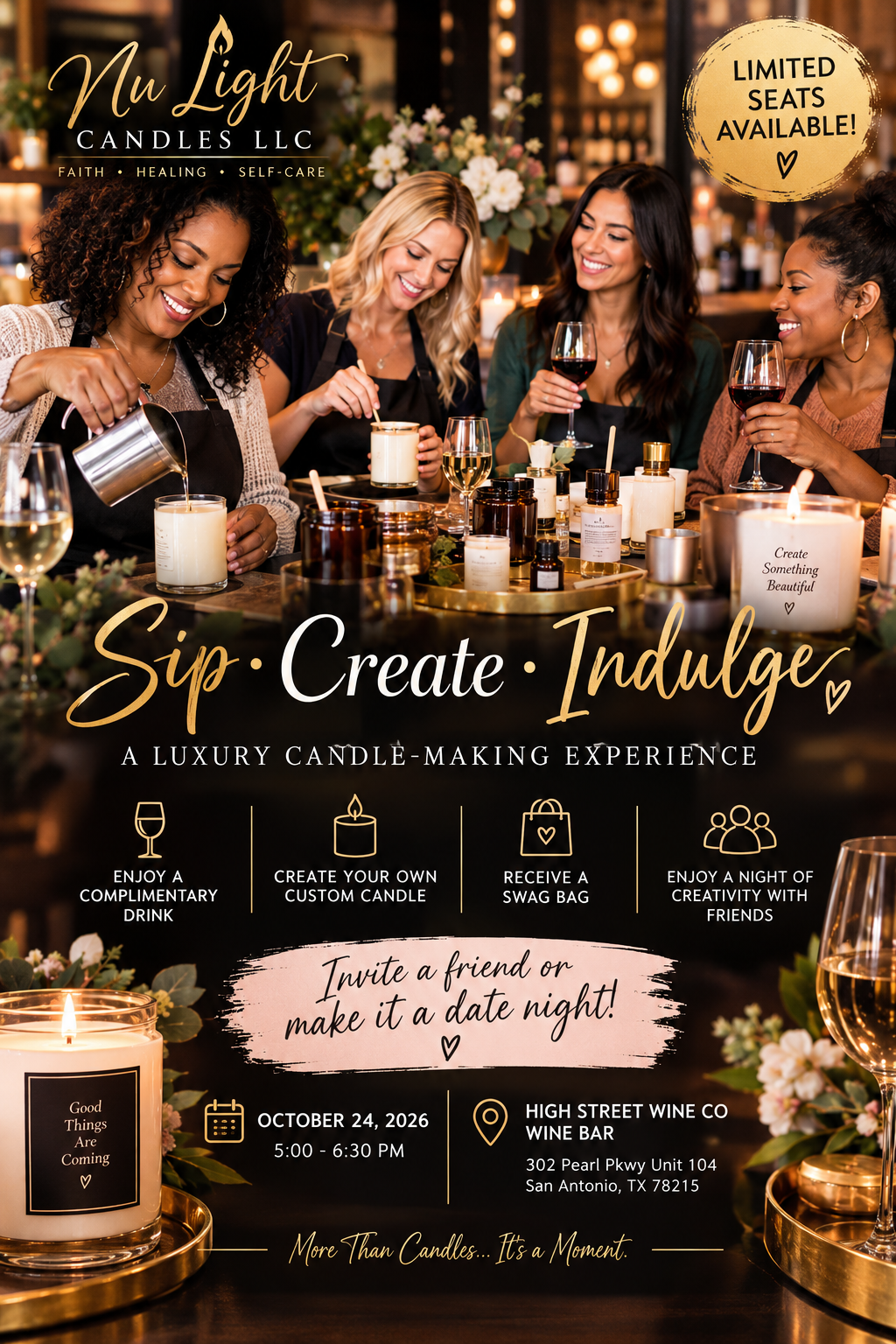 Fall Candle Workshop - SIP CREATE & INDULGE!