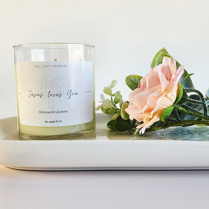 Jesus loves you Devotional Candle 