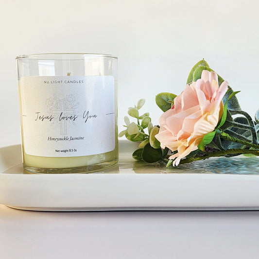 Jesus loves you Devotional Candle 
