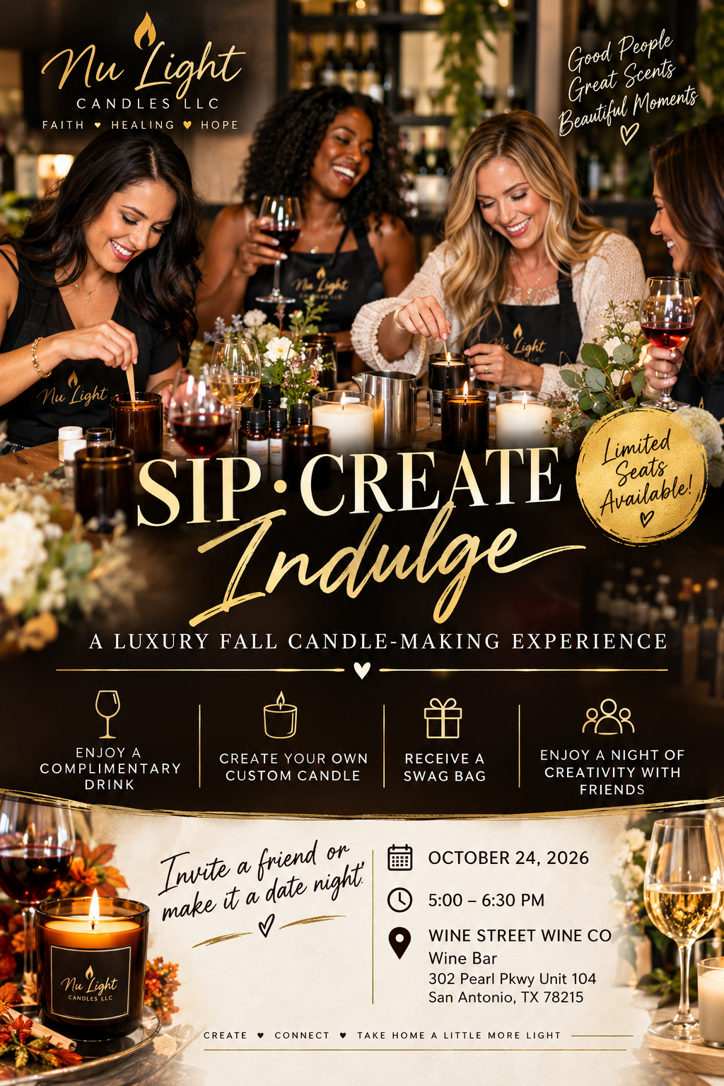 Fall Candle Workshop - SIP CREATE & INDULGE!