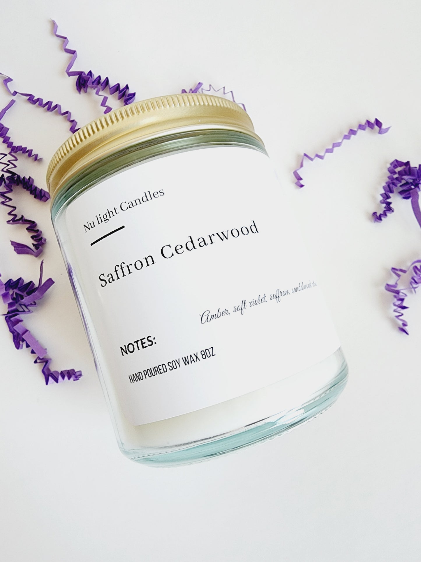 Saffron Cedarwood 7oz Soy Candle