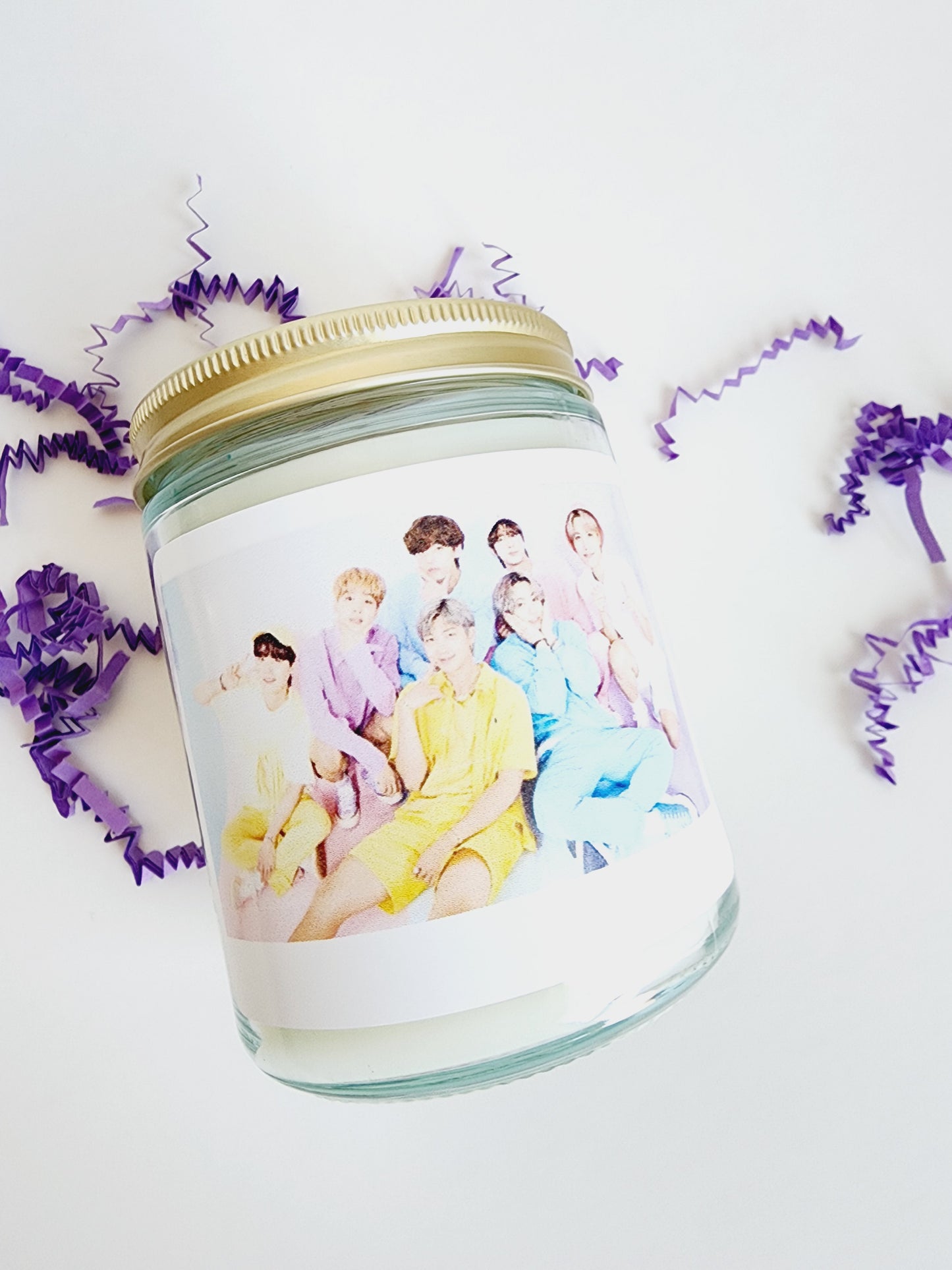 BTS K-pop Pastel Candle 8oz Container