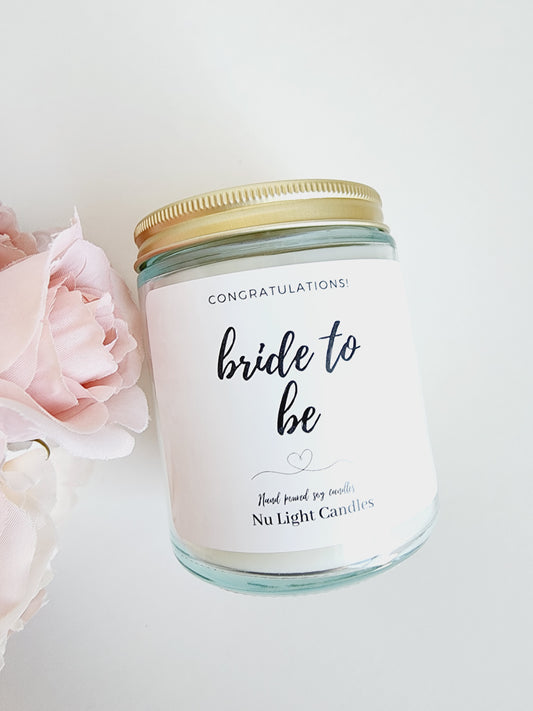 Bride to Be Rose Petals Fragrance Bridal/Wedding 7oz Candle Container