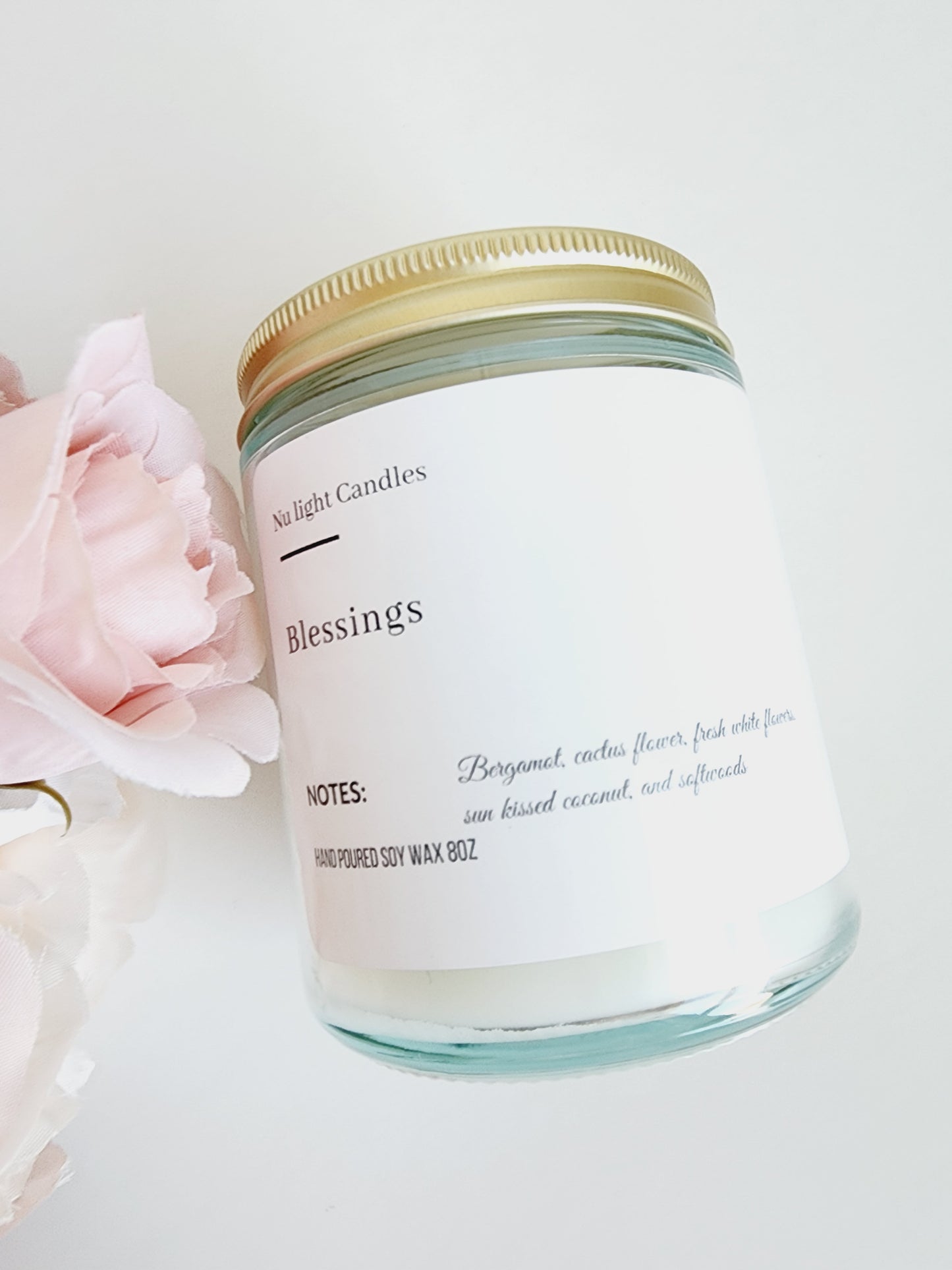 Blessings Floral Candle