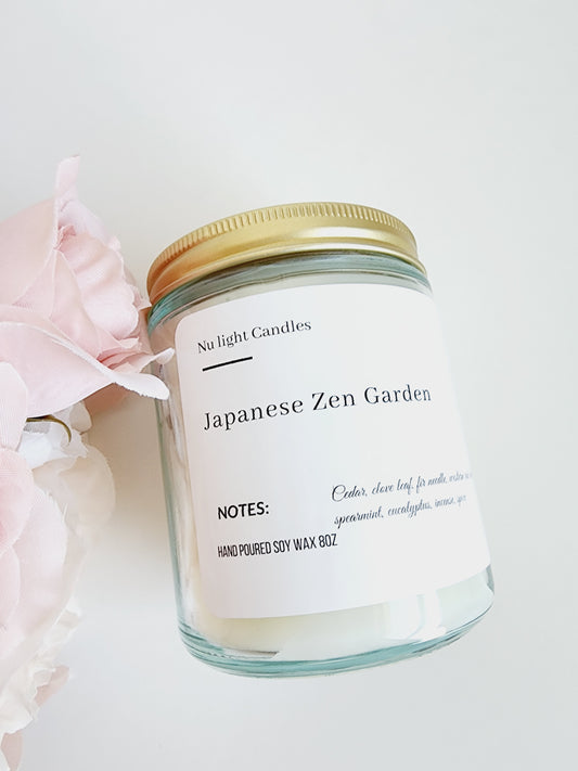 Japanese Zen Garden Soy Candle 7oz Calming Relaxation Candle