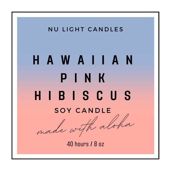 Hawaiian Pink Hibiscus Candle 7oz